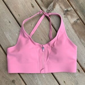 Athleta sports bra size small soft powder pink